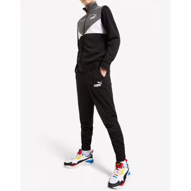 PUMA Colorblock Poly Suit Black/Grey