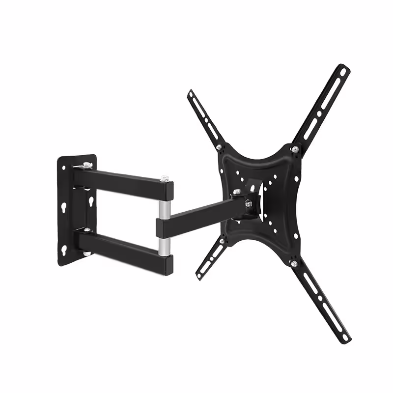 Стойка за телевизор No brand, За стена, С подвижно рамо, До 55", Черен - 17927