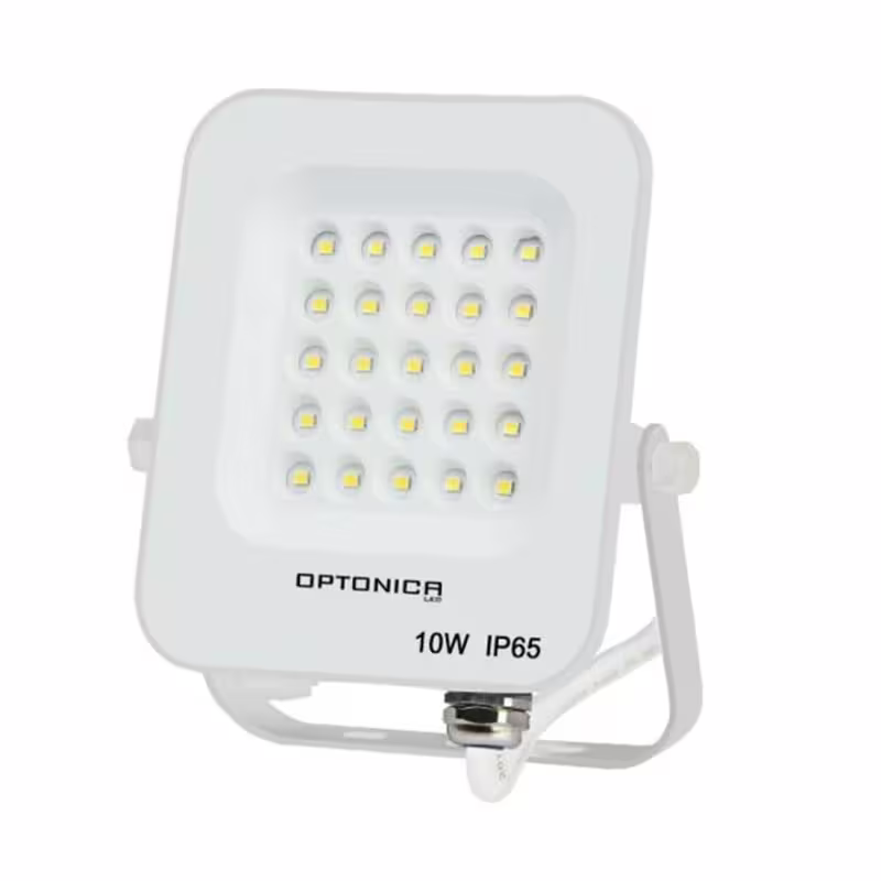 Прожектор FL10-B3, LED SMD, клас F, бял, 220VAC, 10W, 6000K, IP65