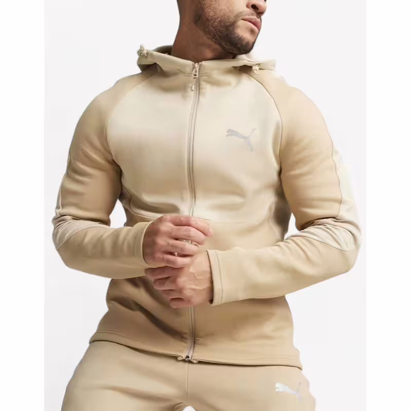 PUMA Evostripe Full-Zip Hoodie Beige