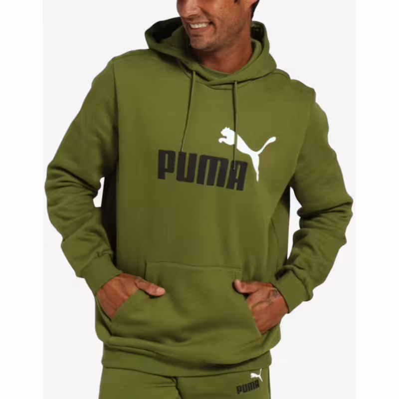 PUMA Essentials+ 2 Color Big Logo Hoodie Olive