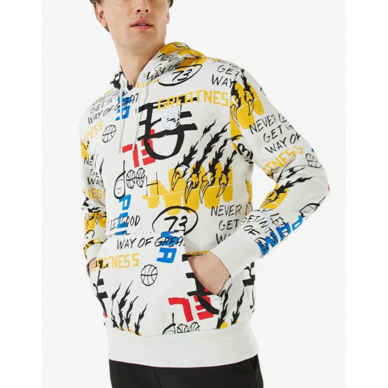 PUMA Booster Printed Basketball Hoodie White/Multicolor