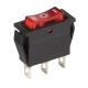 Ключ T120-3, 3pin, 3 положения, светещ, червен, 250VAC, 15A, 28x11mm, SPDT
