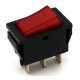 Ключ T120-33, 6pin, 3 положения, светещ, червен, 250VAC, 15A, 28x22mm, DPST