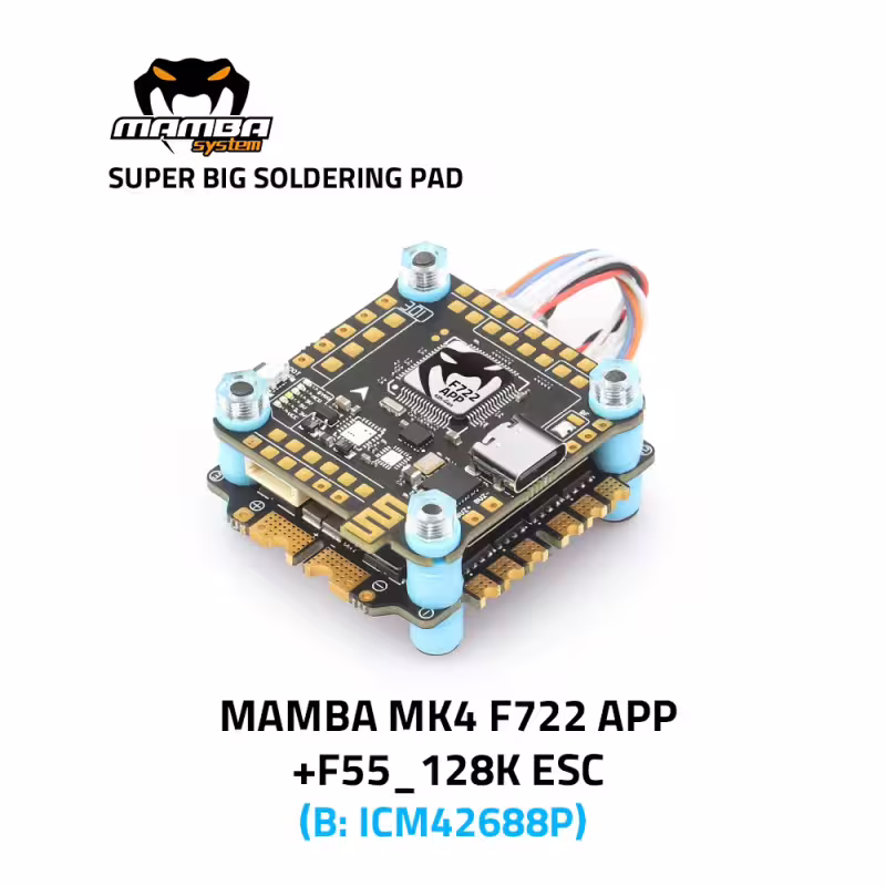 Diatone MAMBA F722 APP MK4 WIFI/DJI Flight Controller Stack F7 55A 128K