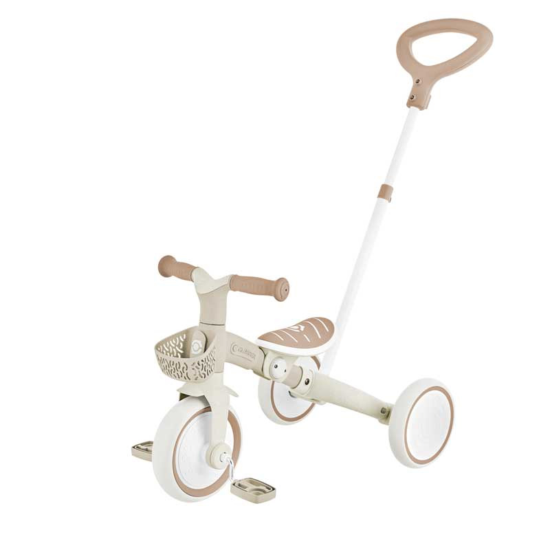 Триколка с родителски контрол 3 в 1 GLOBBER LEARNING TRIKE PLUS, бежова