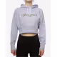 PUMA Classics Relaxed Cropped Hoodie Grey