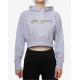 PUMA Classics Relaxed Cropped Hoodie Grey