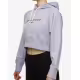 PUMA Classics Relaxed Cropped Hoodie Grey