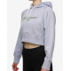 PUMA Classics Relaxed Cropped Hoodie Grey
