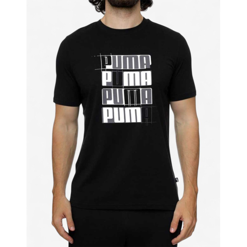 PUMA Essentials+ Logo Lab Tee Black