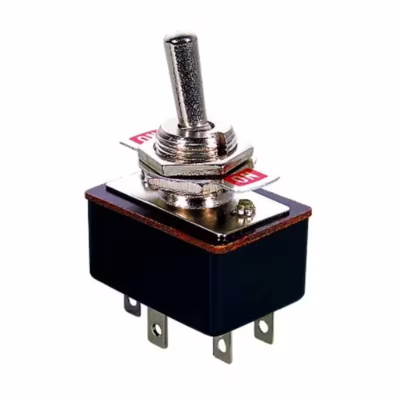 Ключ с лост KN3-3, ЦК, 6pin, 2 положения, черен, 250VAC, 3A, Ф12mm, DPDT