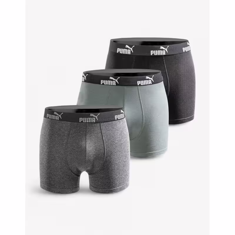 PUMA 3-Packs Boxer Shorts Green/Black