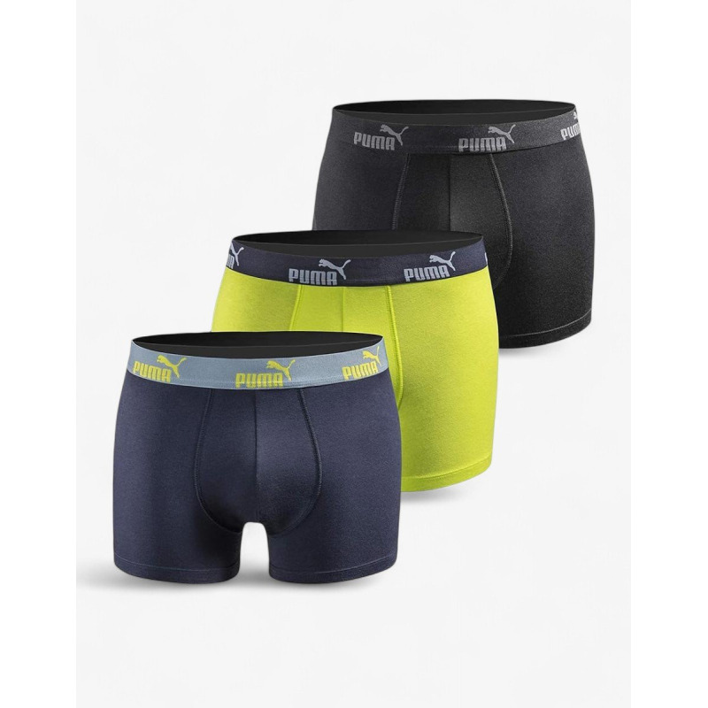 PUMA 3-Packs Boxer Shorts Blue/Lime