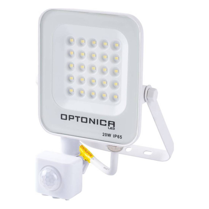 Прожектор FL20-B3, сензор за движение, PIR, LED SMD, клас F, бял, 220VAC, 20W, 6000K, IP65