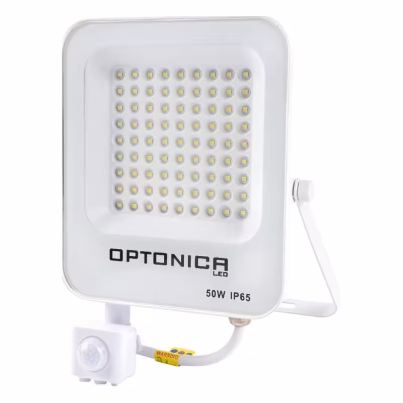 Прожектор FL50-B3, сензор за движение, PIR, LED SMD, клас F, бял, 220VAC, 50W, 6000K, IP65