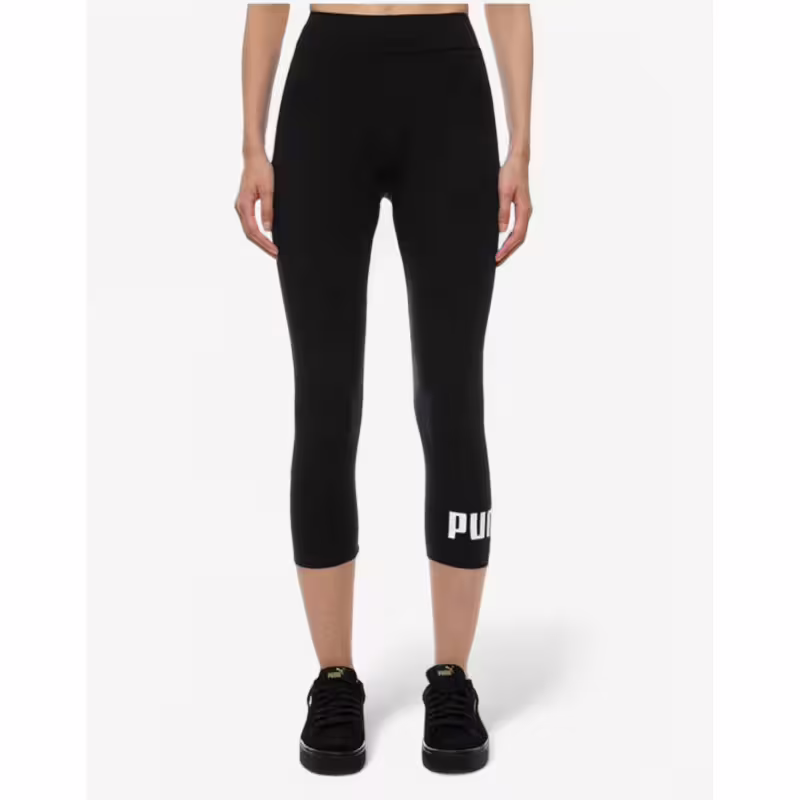 PUMA Essentials 3/4 Logo Leggings Black