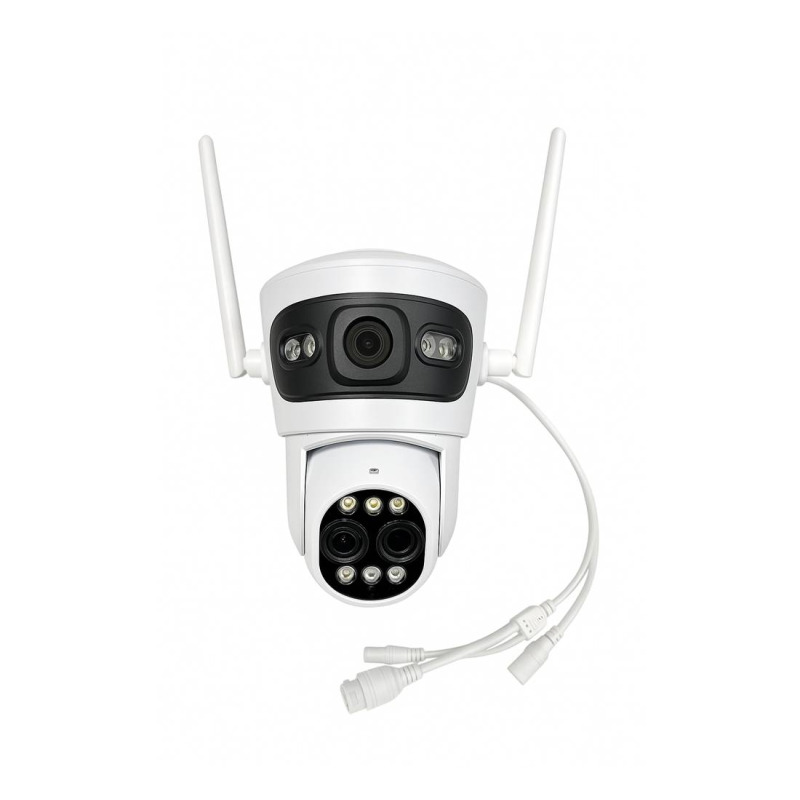 Куполна камера 3250, видео и аудио наблюдение, 3 обектива, въртяща, Wi-Fi, IP, 10MP, 1440p, ICSEE