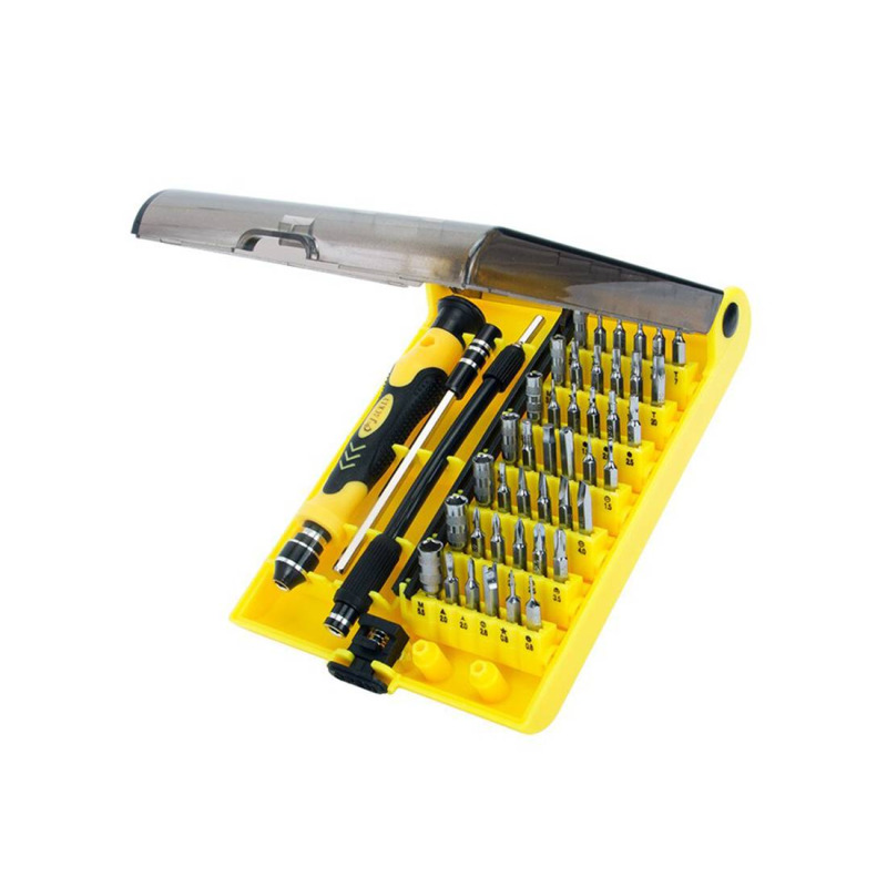Отвертка комплект с накрайници JK-6089-C, лаптоп, телефон, 45бр.