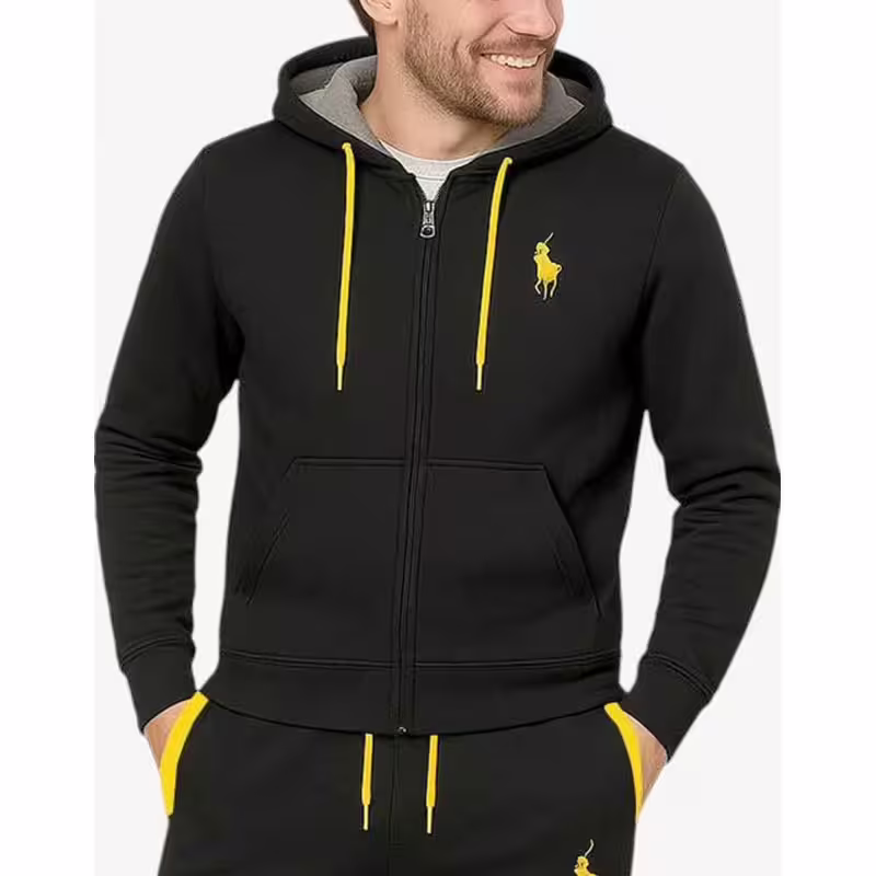 US POLO Full Zip Hoodie Black