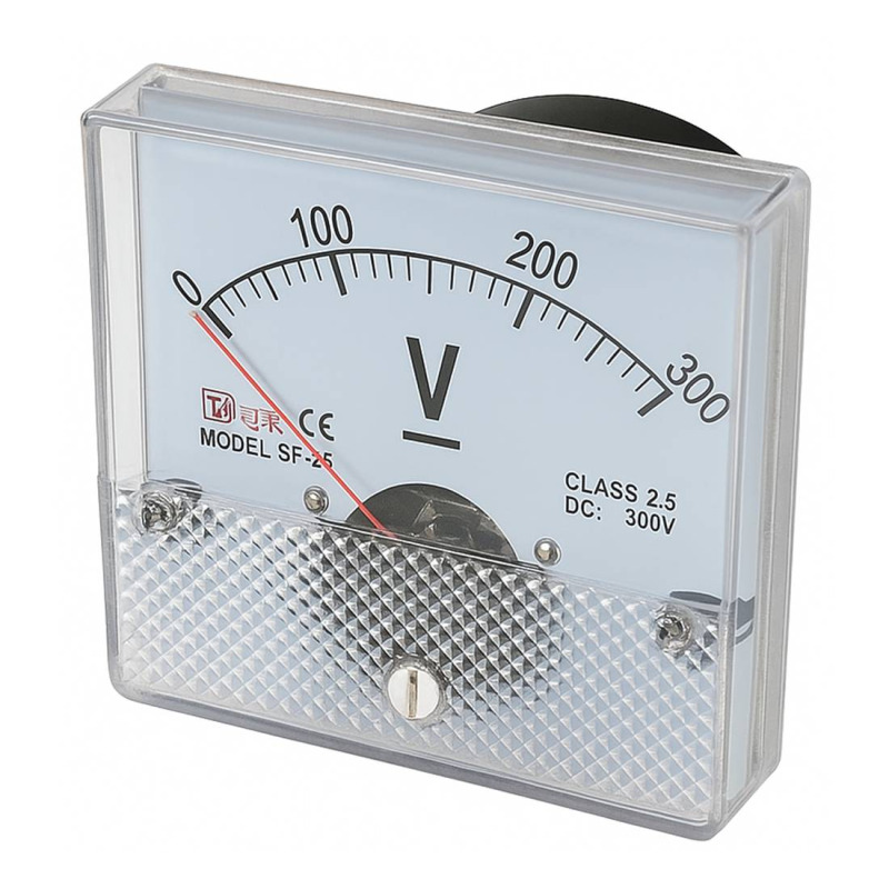 Волтметър SF-80, DC, директен, 300V, 80x80mm, Ф65mm