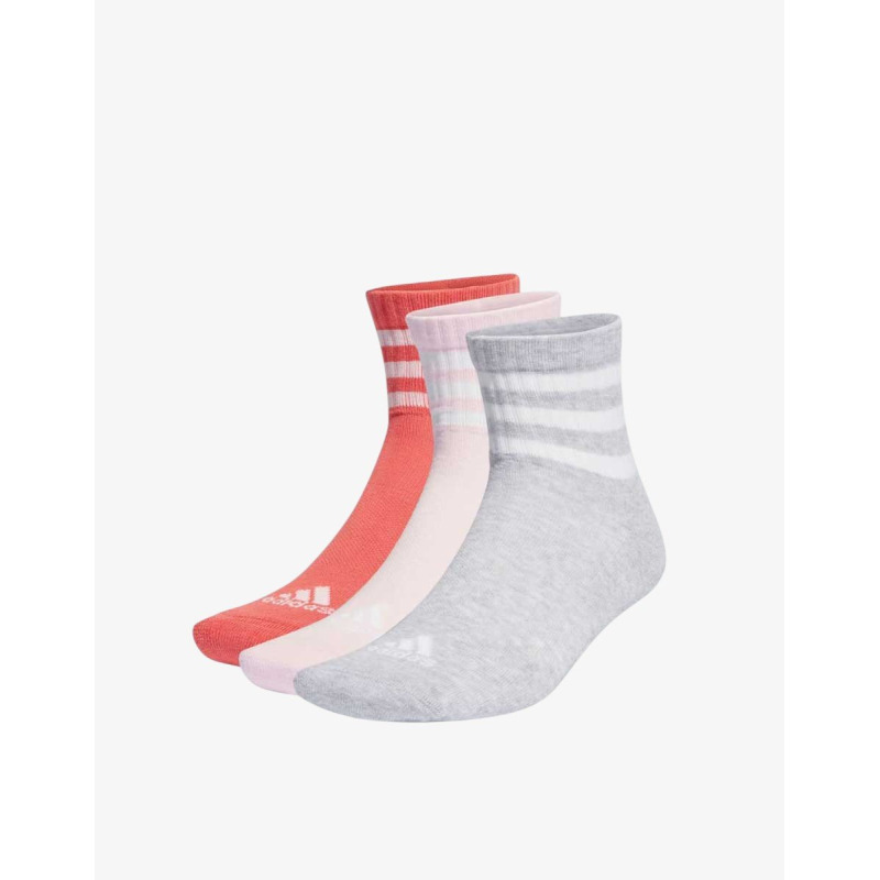 ADIDAS 3-Packs Sportswear 3-Stripes Cushioned Low-Cut Socks Multicolor