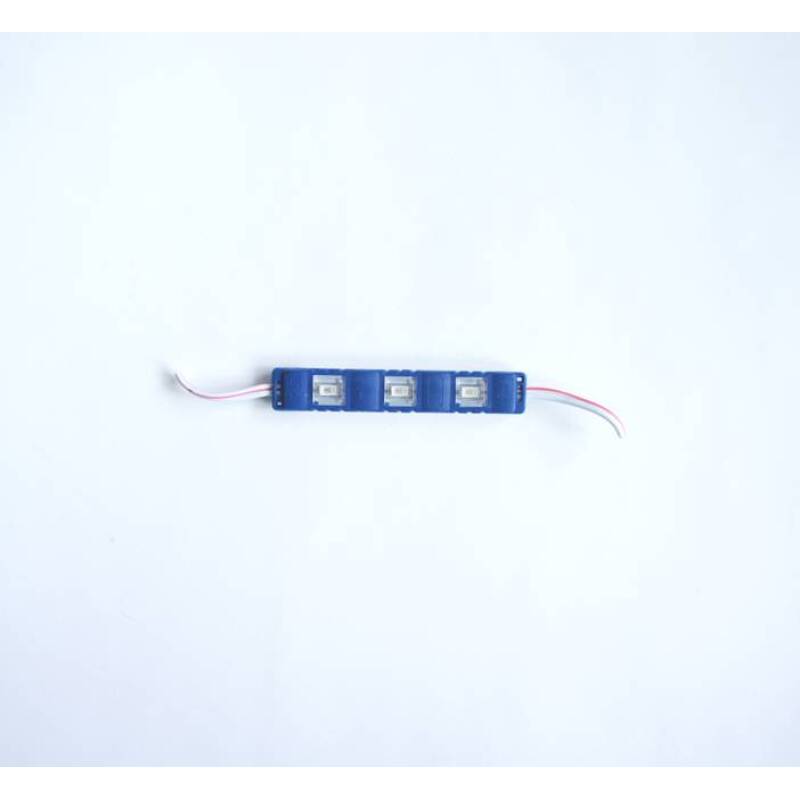 Светодиодна лайсна с 3 диода самозалепваща синя 12V 1W