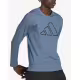 ADIDAS Train Icons 3 Bar Logo Training Crew Blouse Blue