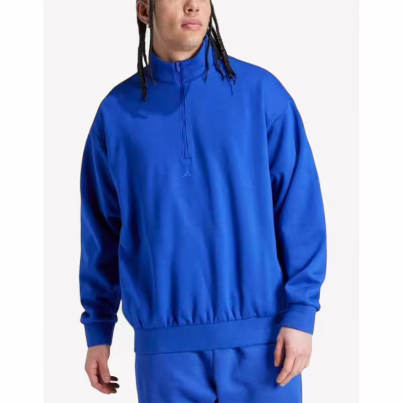 ADIDAS Basketball Half-Zip Sweatshirt Blue