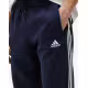 ADIDAS Essentials 3-Stripes Open Hem Fleece Pants Dark Blue