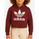ADIDAS Adicolor Cropped Hoodie Burgundy