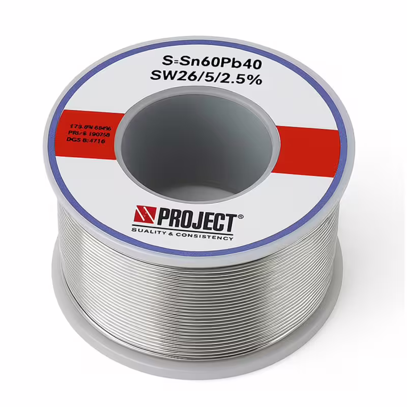 Тинол за запояване PROJECT, Ф0,8mm, 250g, Sn60, Pb40, 2,5%