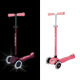 Детска тротинетка със светещи колела PRIMO PLUS GLOW LIGHTS, корал