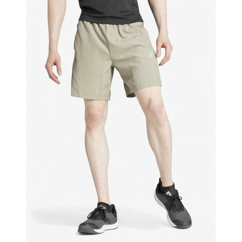 ADIDAS Gym Training Shorts Silver Pebble