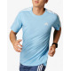 ADIDAS Own The Run 3-Stripes Tee Blue