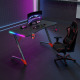 Геймърско бюро No brand D2209, 4 в 1, RGB, Черен - 74001