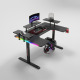 Геймърско бюро No brand P203, 5 в 1, RGB, Черен - 74004