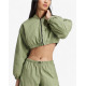 ADIDAS Sportswear City Escape Padded Bomber Jacket Green