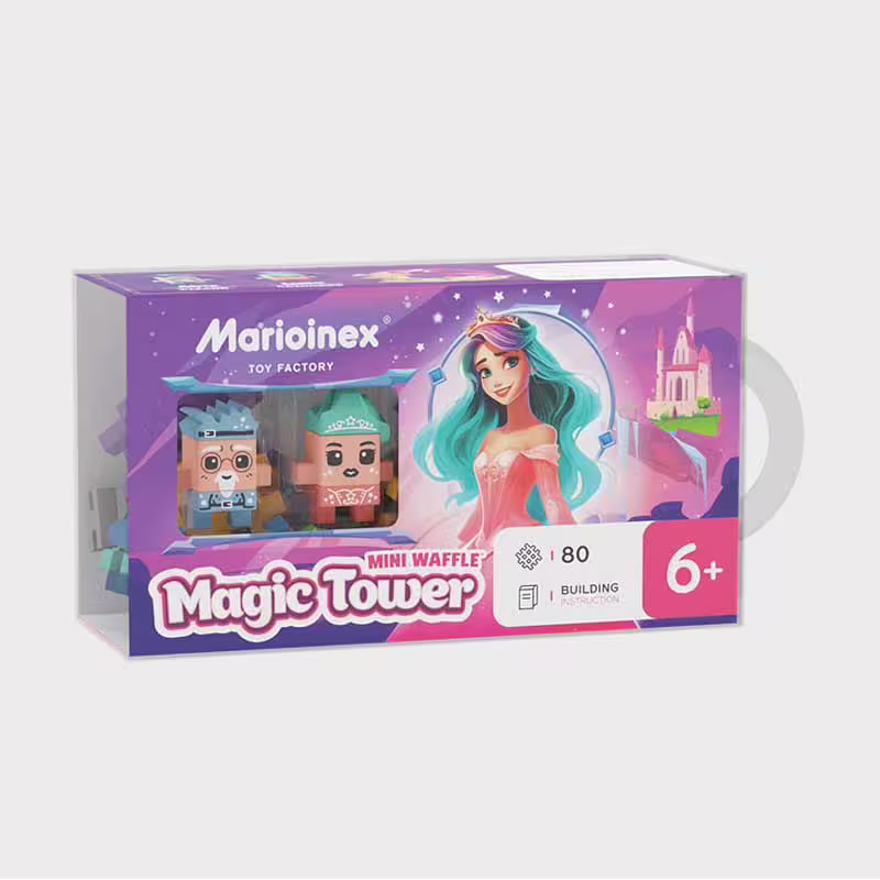 Мини вафлен конструктор Marioinex "Вълшебната кула на принцесата", 80 части