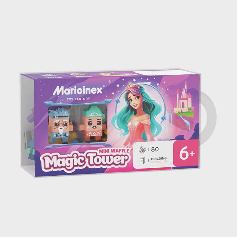 Мини вафлен конструктор Marioinex " Вълшебната кула на принцесата", 80 части