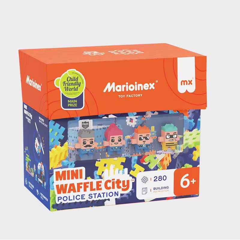 Мини вафлен конструктор Marioinex "Полицейско управление", 280 части