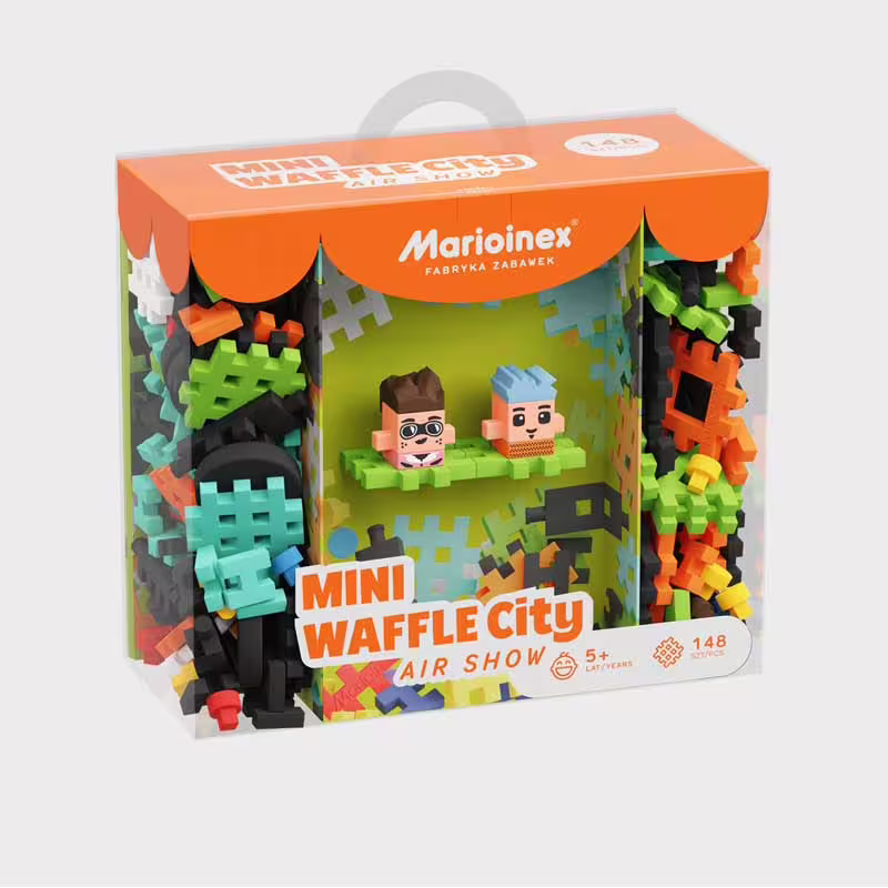 Мини вафлен конструктор Marioinex "Шоу в небето", 148 части