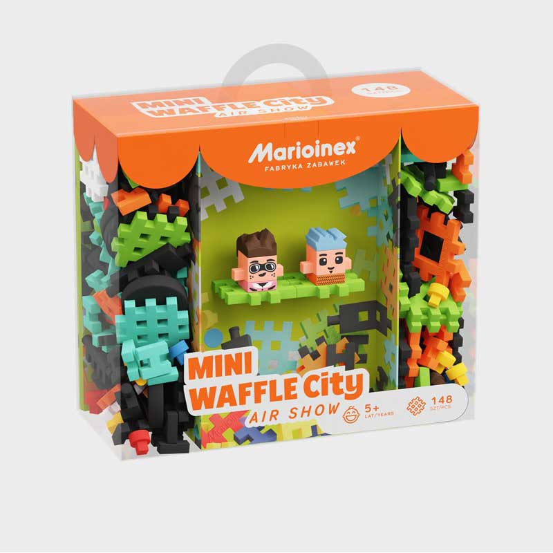 Мини вафлен конструктор Marioinex "Шоу в небето", 148 части