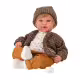 Кукла момченце Ириа с кафяви джинси и жилетка с 14 различни звука - 45 см