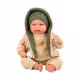 Кукла-бебе Миес с бежово-зелено костюмче, която плаче - 45 см