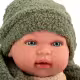 Кукла-бебе Миес с бежово-зелено костюмче, която плаче - 45 см