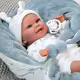 Кукла-бебе Babyto Elegance със синьо одеялце, реално тегло - 35 см