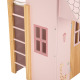 Розова дървена къща Arias Nature за кукли с легло