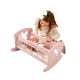 Розово легло-люлка Nature за кукли от дърво