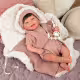 Усмихната кукла-бебе Химена в розово и чанта за носене - 45 см